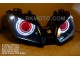 2006 2007 ZX10R  H1 Dual Halo HID BiXenon Projector headlights kit with angel eyes halo